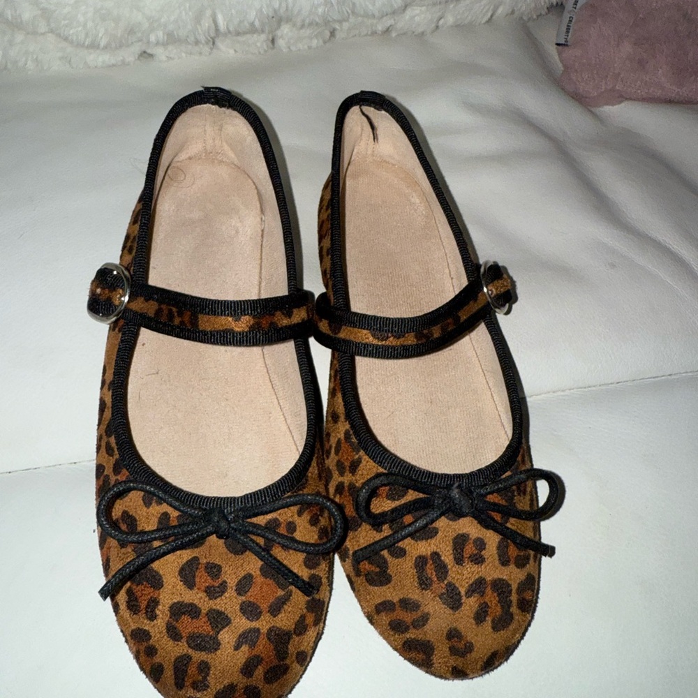 Chic Leopard Print Kids Mary Jane Shoes